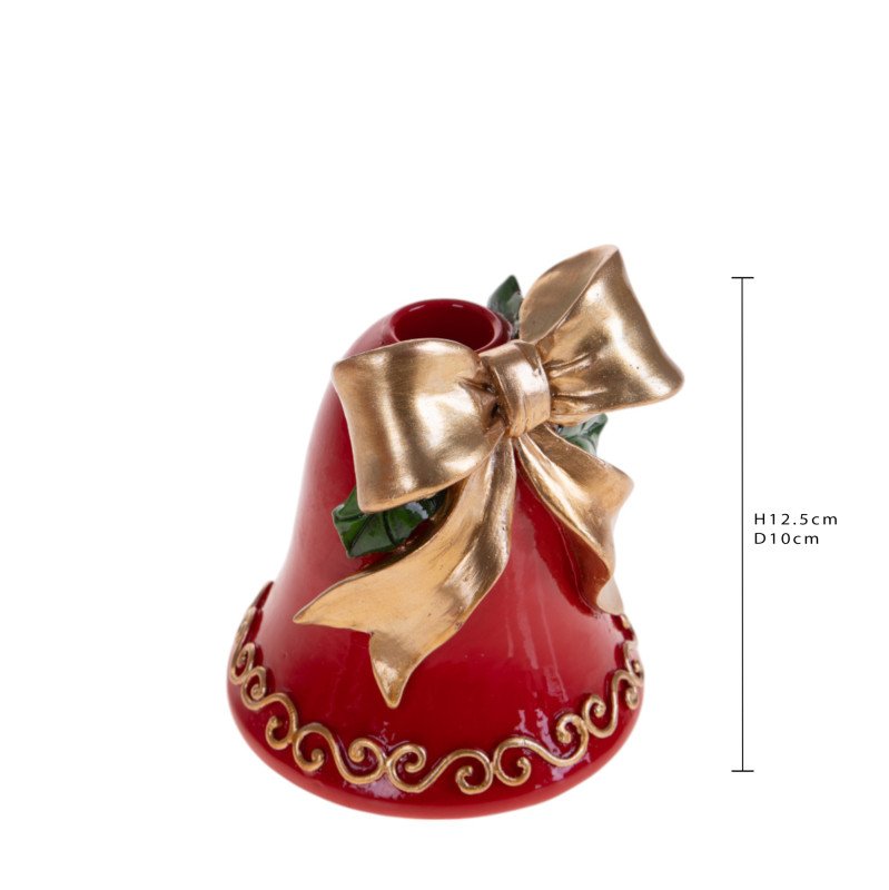 PORTA CANDELA CAMPANA RESINA - 80257